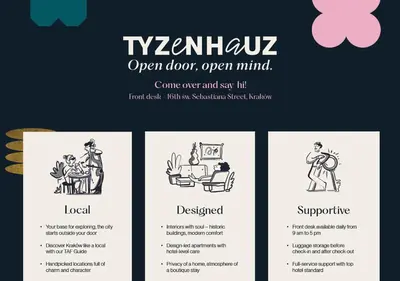 a set of landing pages for a website with illustrations of a man and a woman at Modern Central Apartment w. parking by Tyzenhauz in Kraków