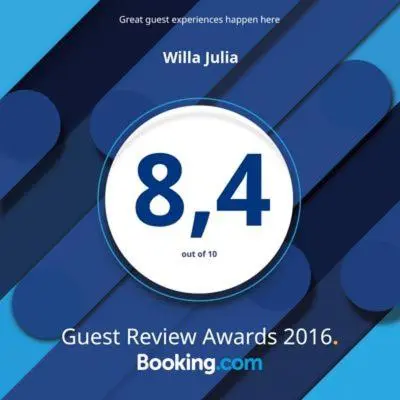 a ticket for a guest review awardsagan at Willa Julia in Kraków